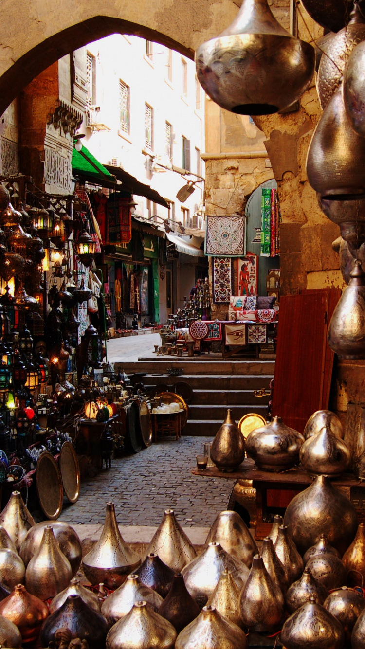Обои Хан-эль-Халили, базар, Исламский Каир, Хургада, общественное место в разрешении 750x1334