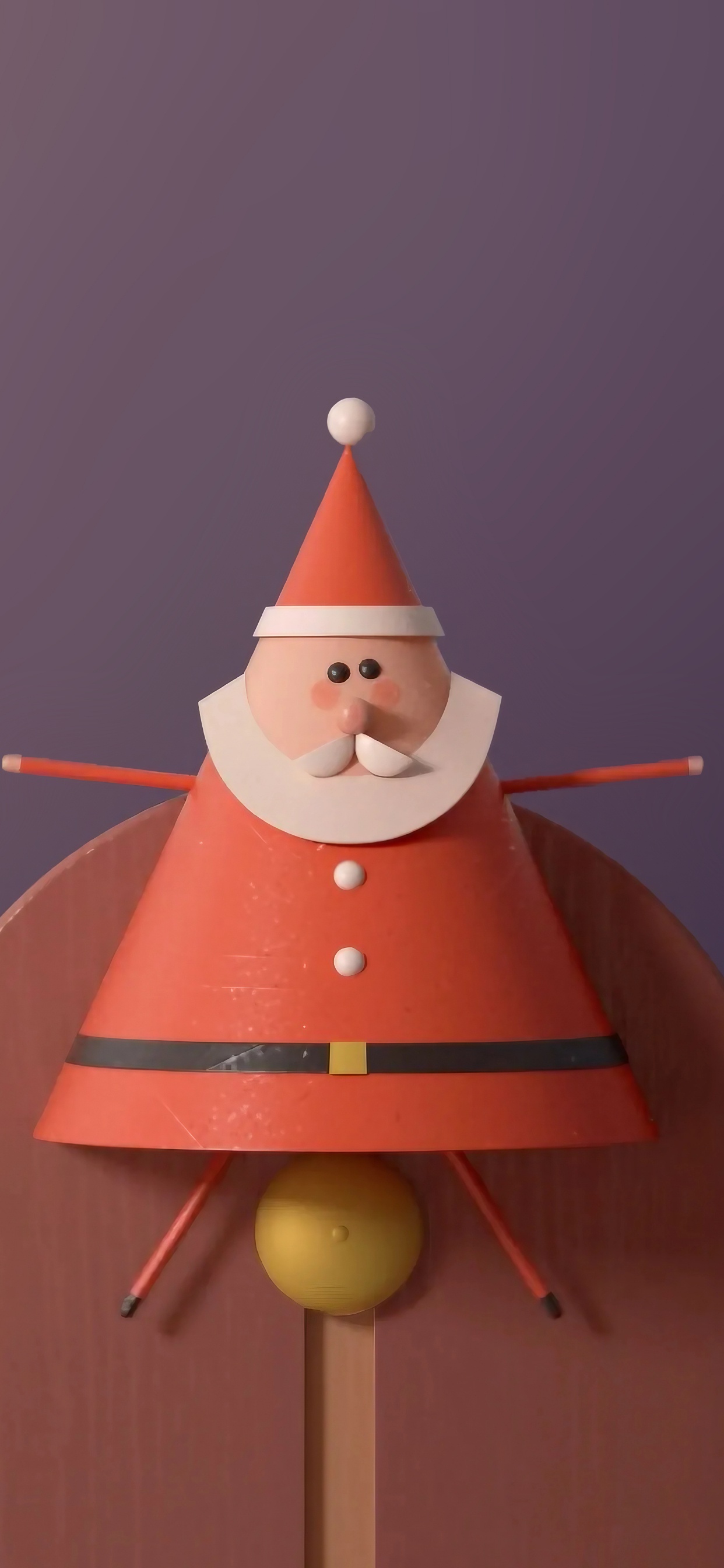 Обои Рождество, рождественский орнамент, елка, праздник, Санта-Клаус в разрешении 1242x2688