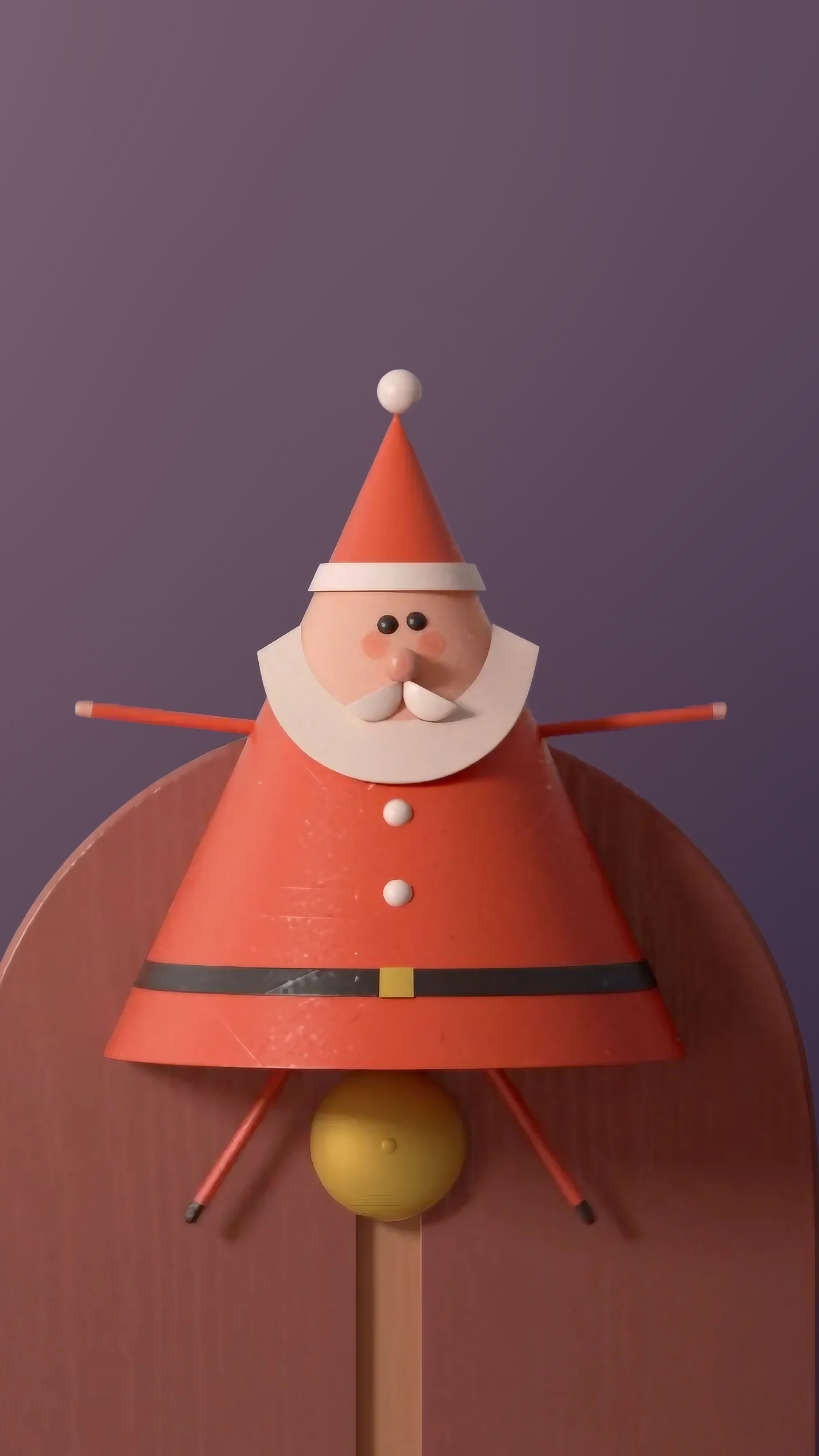 Обои Рождество, рождественский орнамент, елка, праздник, Санта-Клаус в разрешении 1440x2560