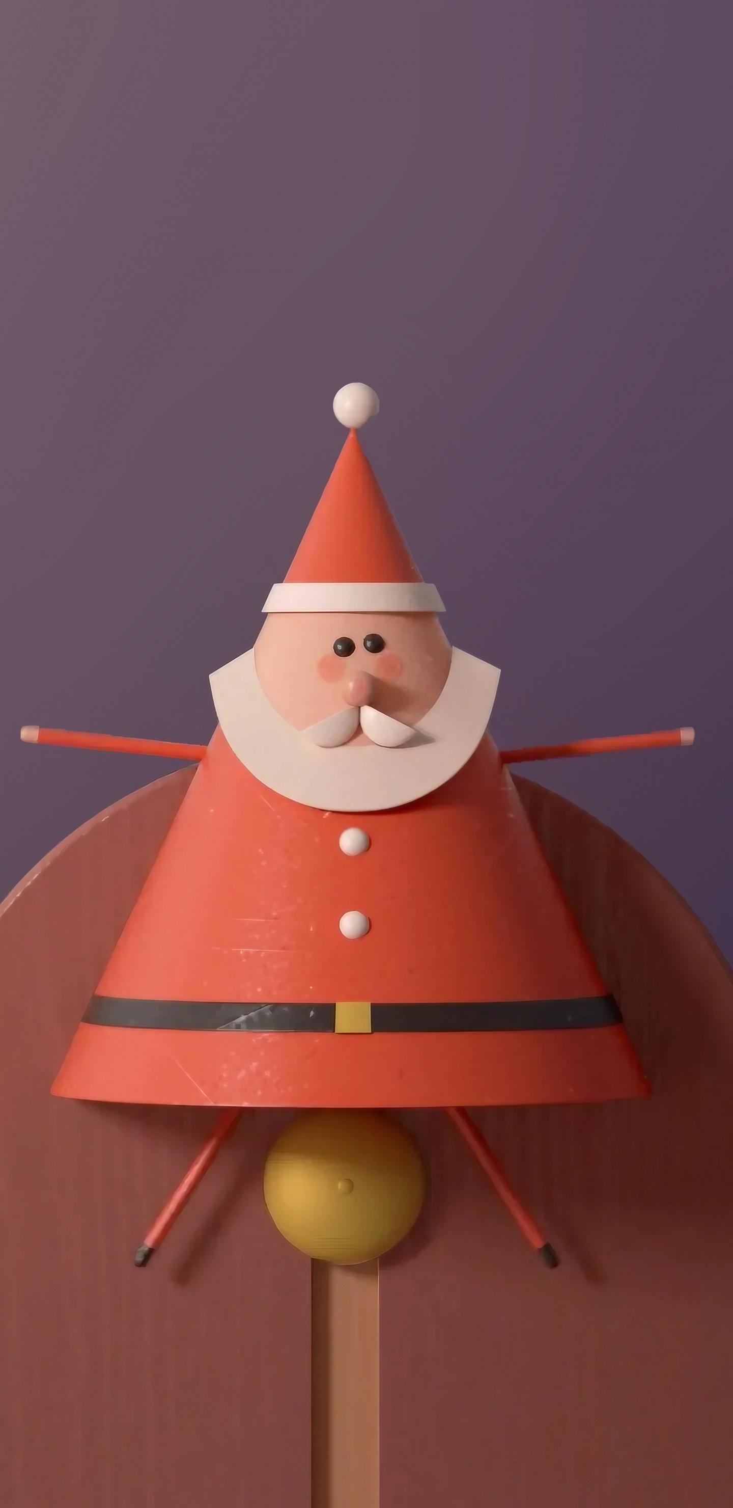 Обои Рождество, рождественский орнамент, елка, праздник, Санта-Клаус в разрешении 1440x2960