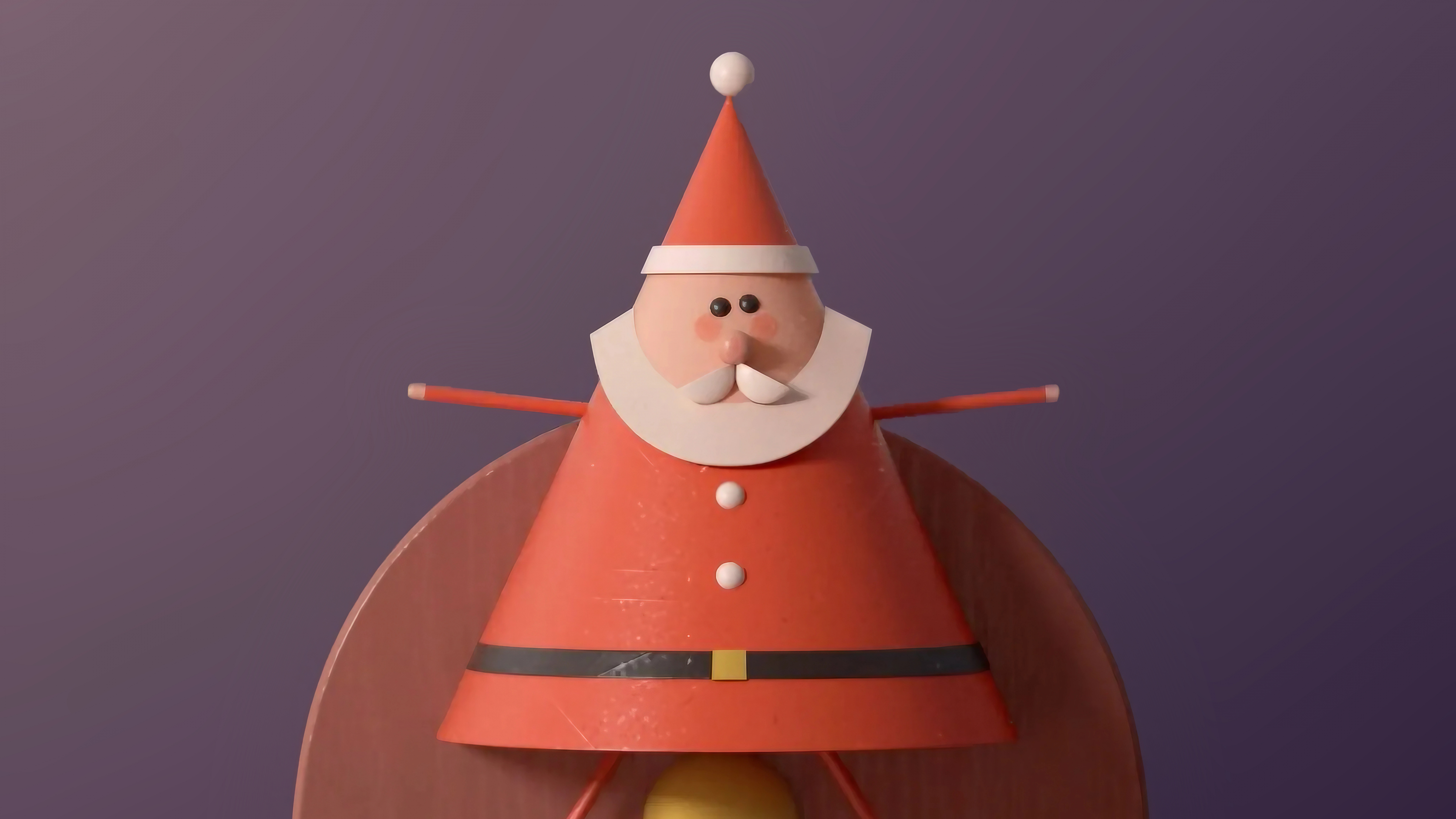 Обои Рождество, рождественский орнамент, елка, праздник, Санта-Клаус в разрешении 7680x4320