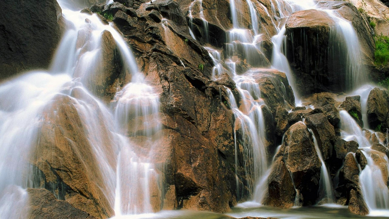 Обои водопад, гидроресурсы, водоем, природа, вода в разрешении 1280x720