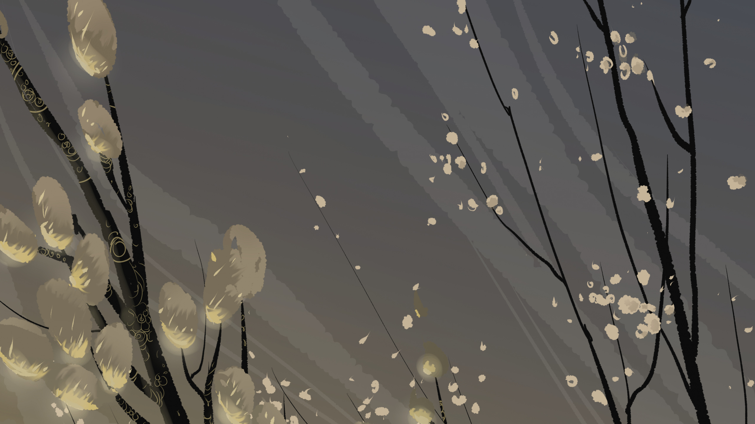 Обои ветвь, природа, прут, дерево, растение в разрешении 2560x1440