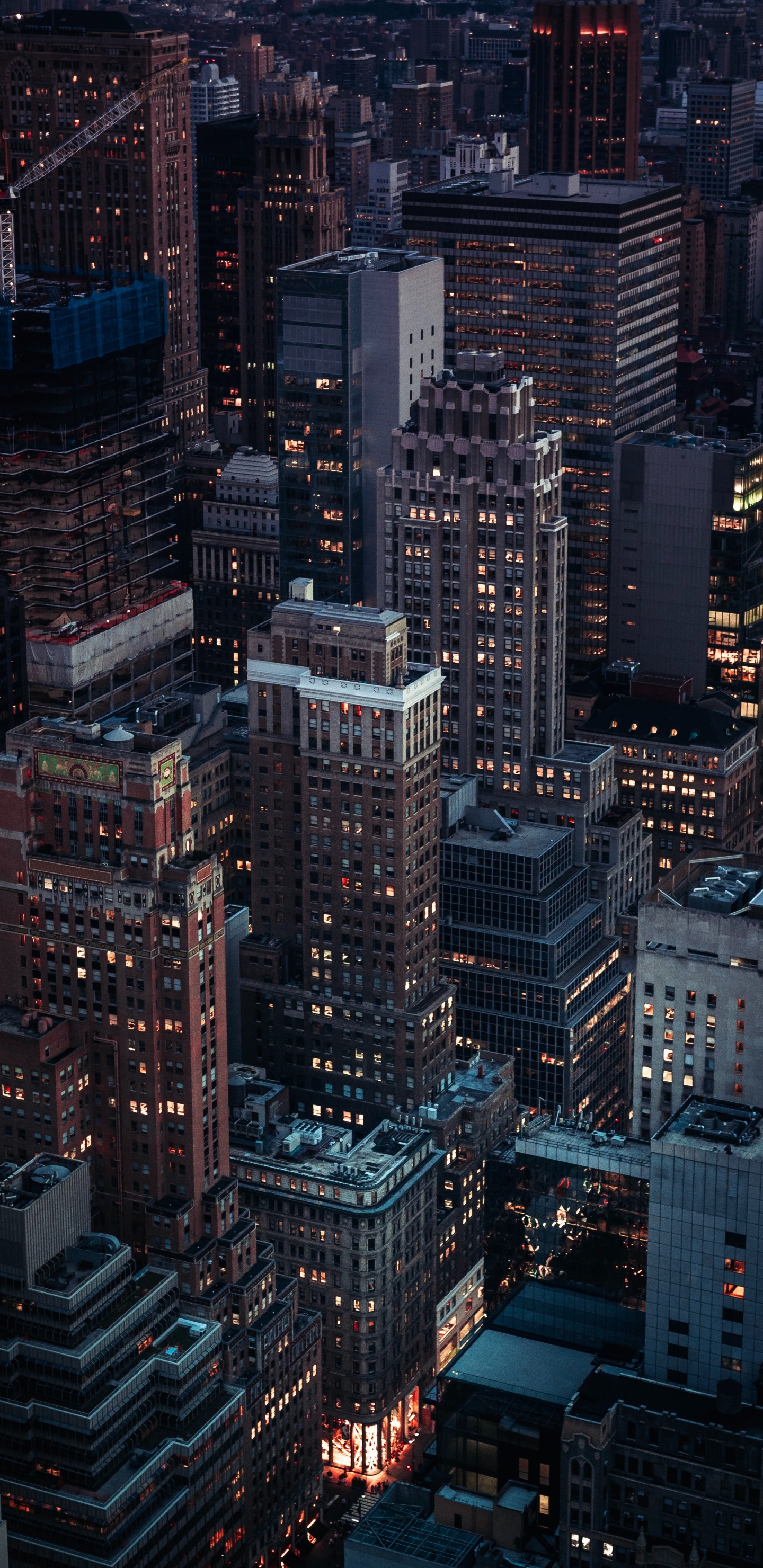 Обои Нью-Йорк, город, городской пейзаж, метрополия, городской район в разрешении 1440x2960