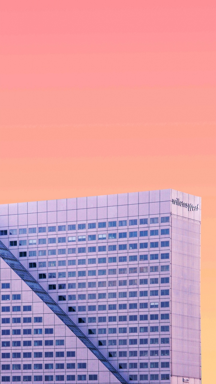 Обои здание, прямоугольник, склон, треугольник, Фиолетовый в разрешении 720x1280