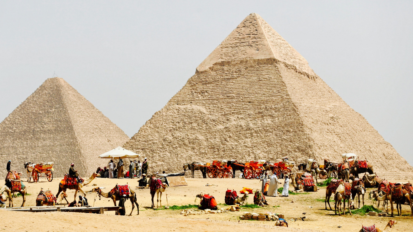 Обои Гизы, Каир, Саккара, пирамида, памятник в разрешении 1366x768