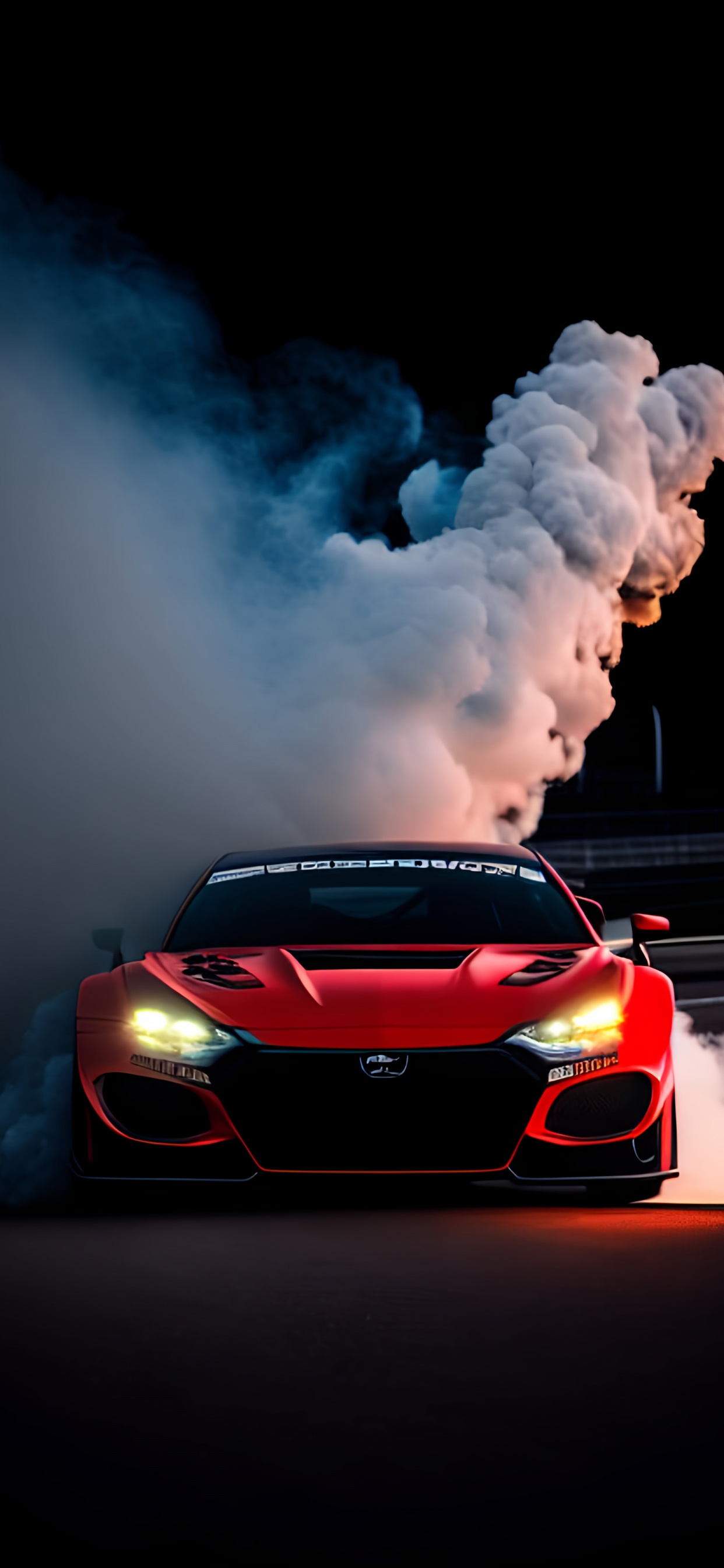 Обои легковые автомобили, суперкар, автомобильное освещение, шина, капюшон в разрешении 1242x2688