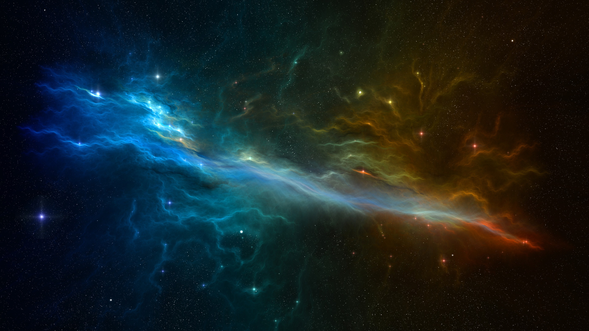 Обои туманность, звезда, Галактика, космическое пространство, атмосфера в разрешении 1920x1080