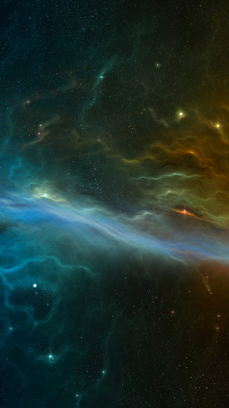 Обои туманность, звезда, Галактика, космическое пространство, атмосфера в разрешении 750x1334