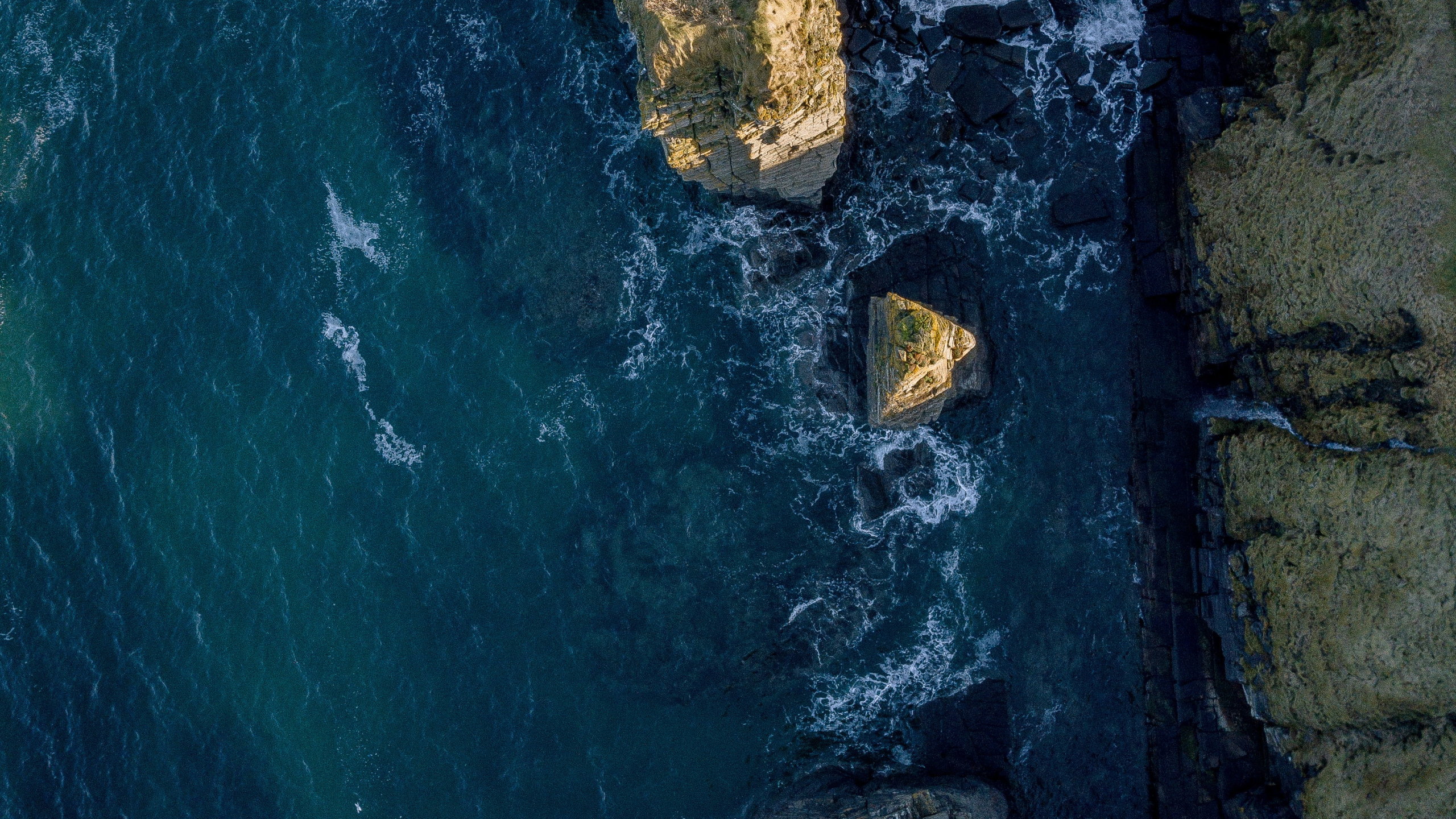 Обои море, земля, океан, вода, космос в разрешении 2560x1440