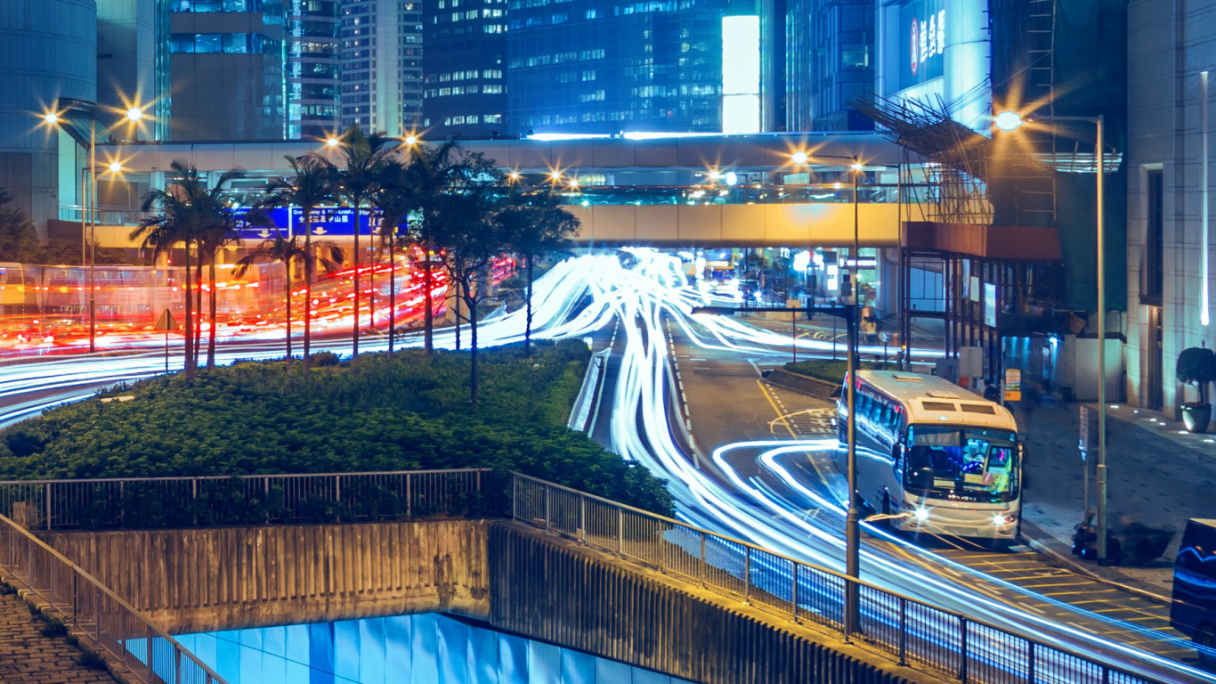 Обои смысл умного города, Умный город, промышленность, город, здание в разрешении 1366x768