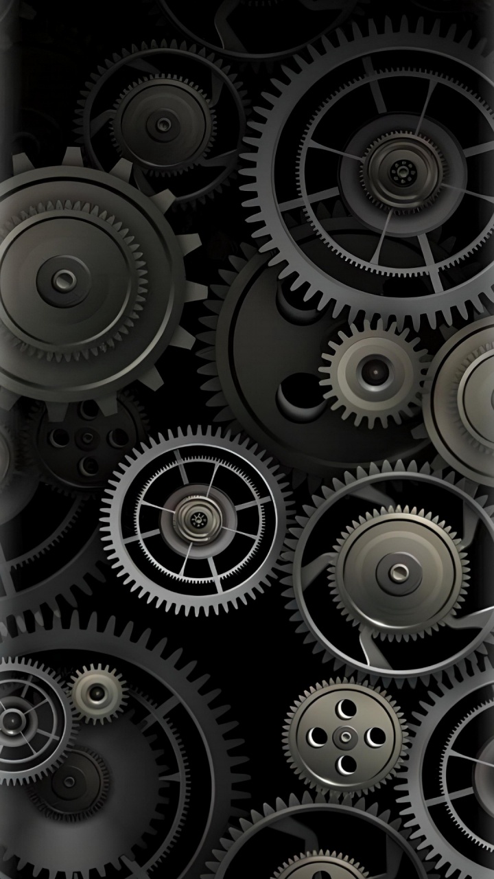 Обои шестерня, смартфон, машина, планшет, серебро в разрешении 720x1280