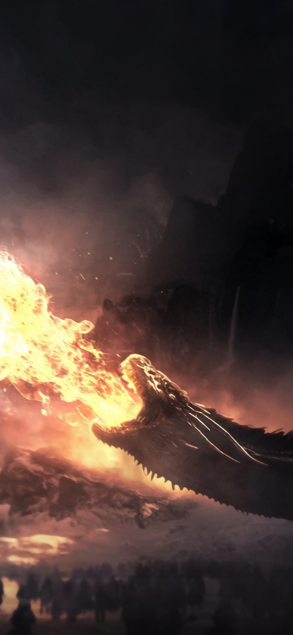 Обои игры престолов, дейенерис таргариен, дракон, Игра Престолов - 8 сезон, облако в разрешении 1125x2436