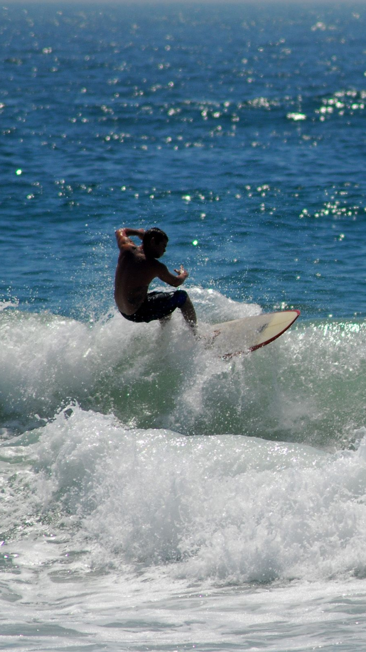 Обои волна, ветровая волна, серфинг, boardsport, доска в разрешении 750x1334