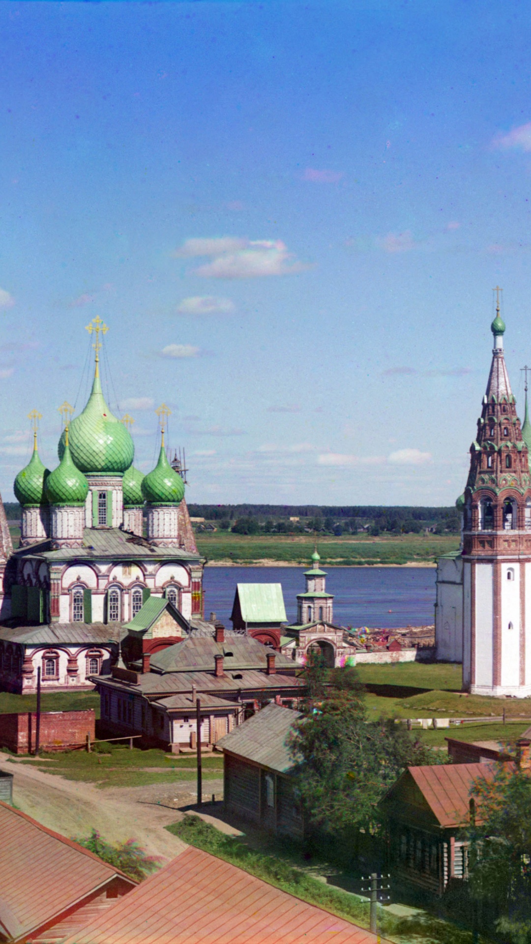 Обои шпиль, место поклонения, Ярославль, средневековая архитектура, собор в разрешении 1080x1920