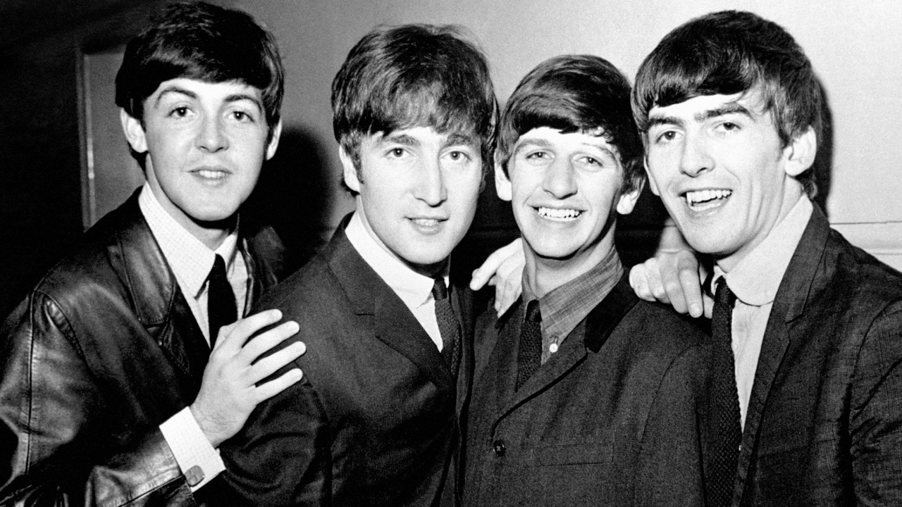 Обои Джон Леннон, Ринго Старр, пол Маккартни, Джордж Харрисон, The Beatles в разрешении 1280x720