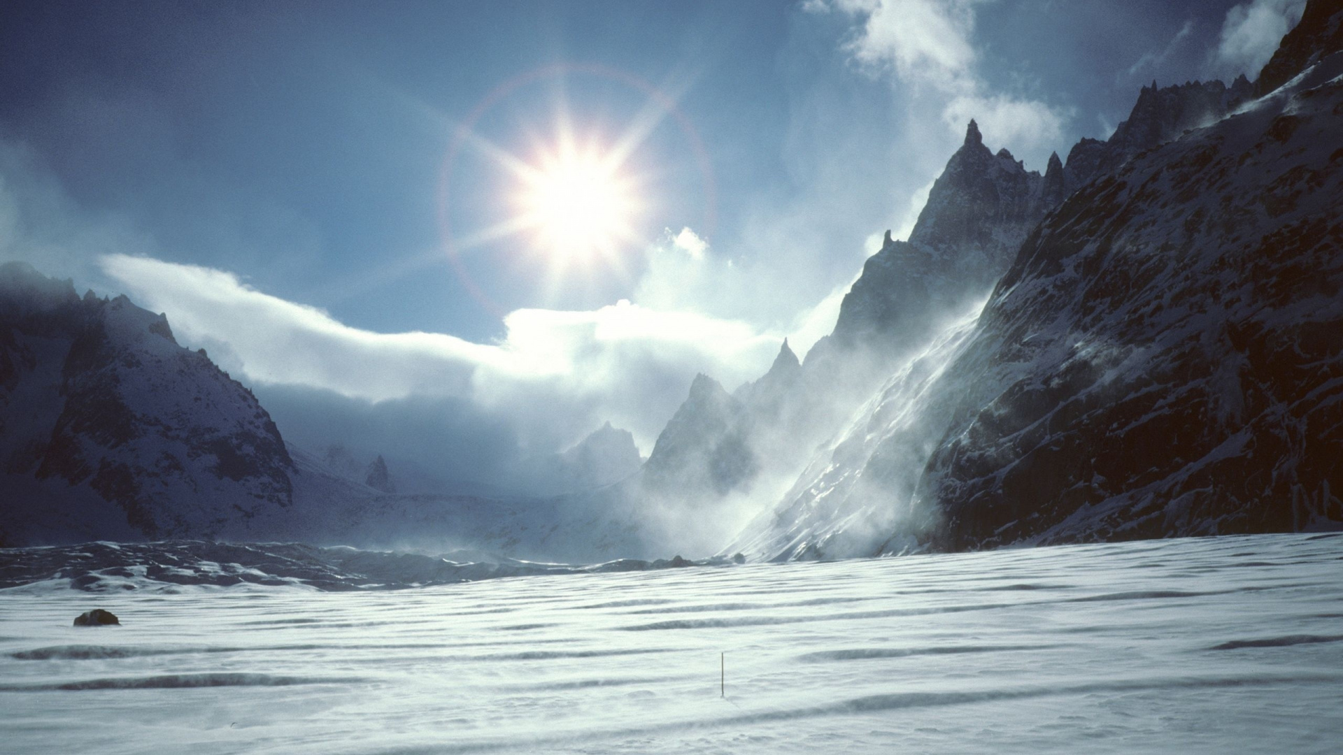 Обои утром, холодно, ледяная форма, небо, замораживание в разрешении 1920x1080