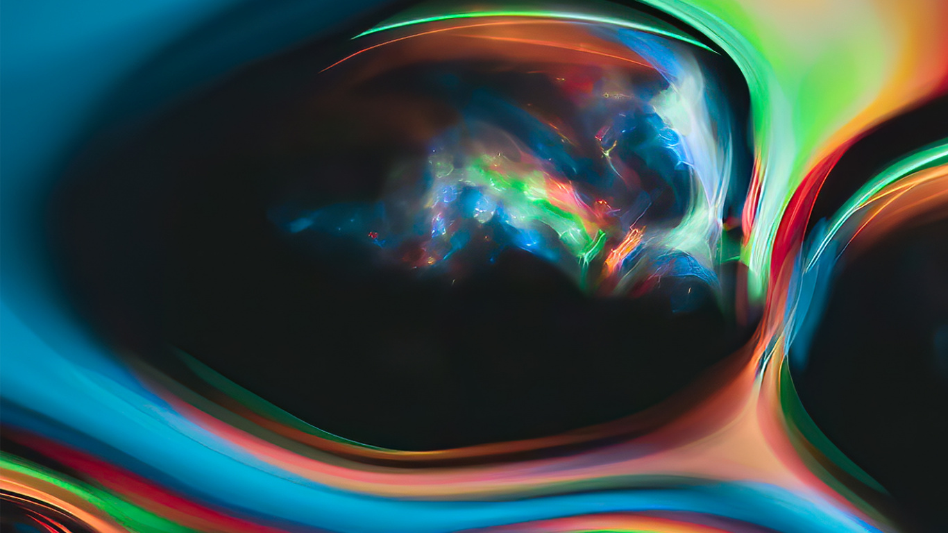 Обои вода, красочность, жидкий, свет, черный в разрешении 1366x768