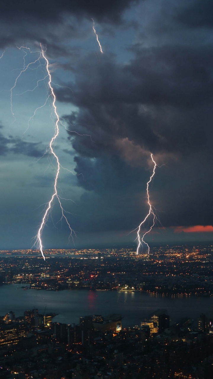 Обои Гроза, молния, гром, облако, буря в разрешении 720x1280