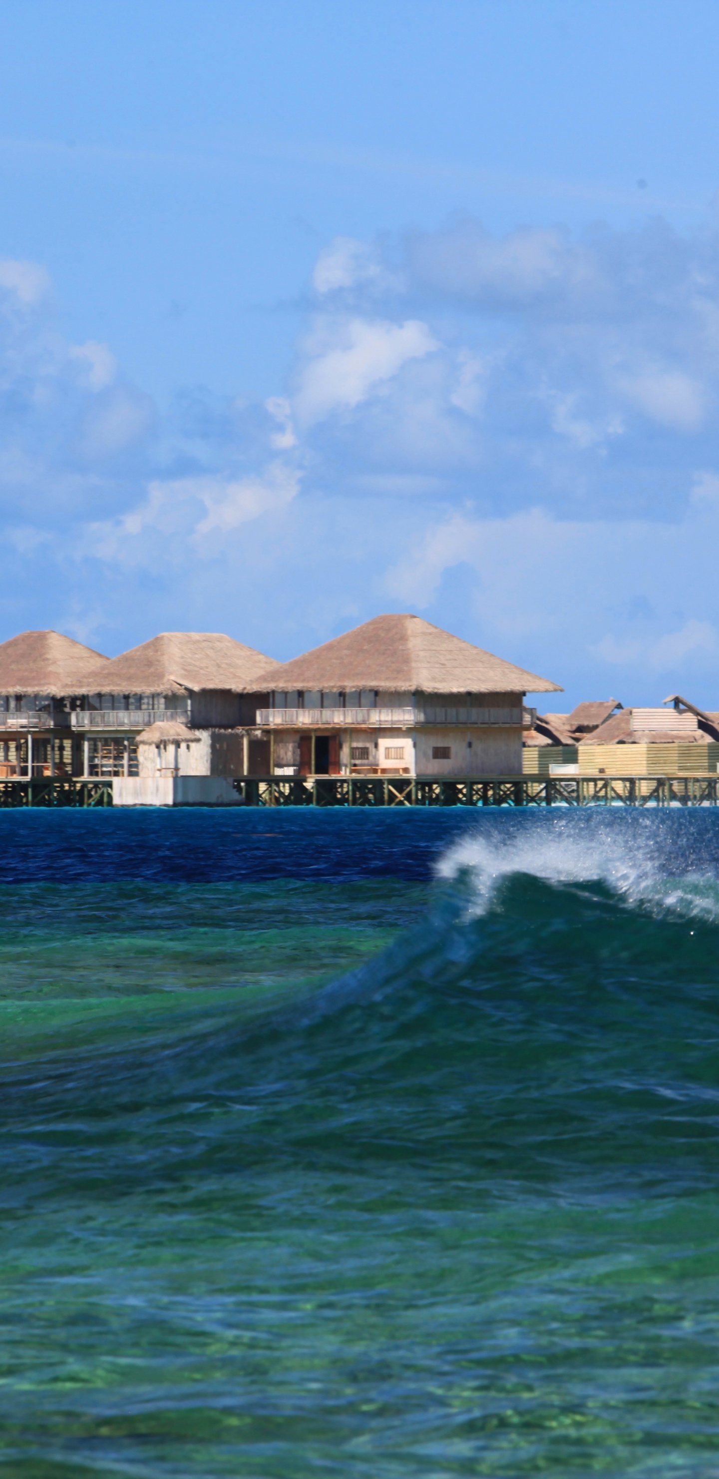 Обои Шесть Чувств Лааму, прибежище, море, пляж, океан в разрешении 1440x2960