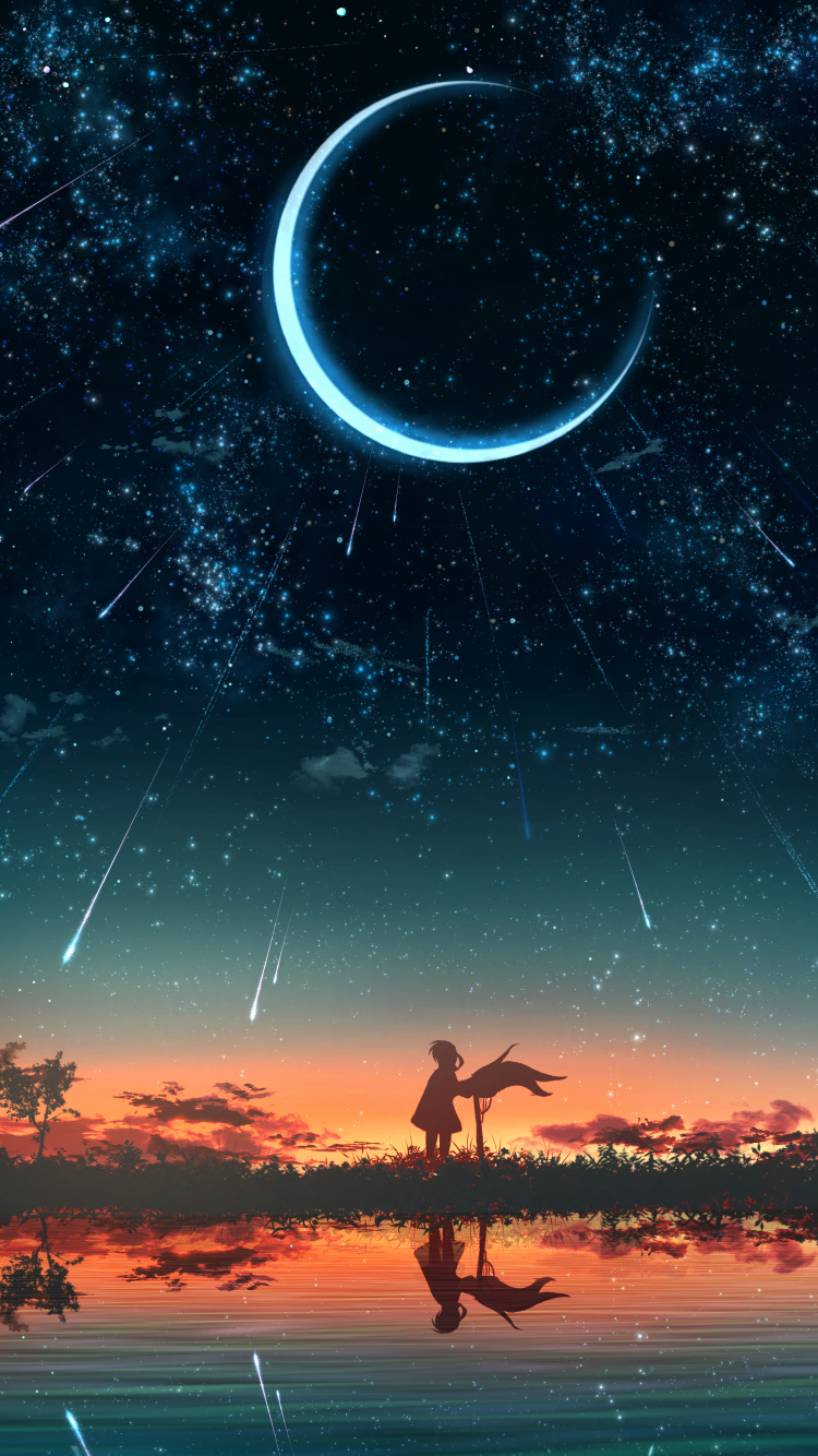 Обои двигатель лунный душ, вода, атмосфера, мир, свет в разрешении 750x1334