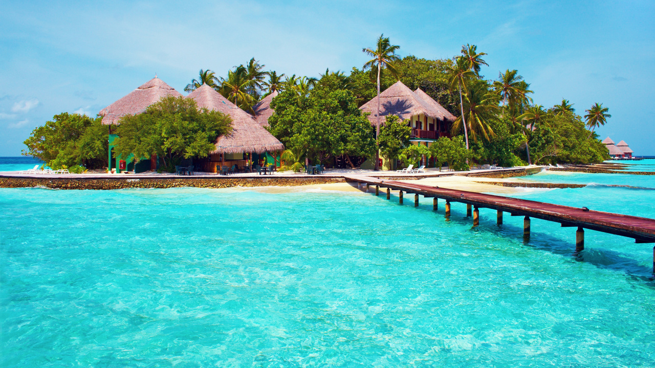 Обои отпуск, путешествие, Остров, плавательный бассейн, прибежище в разрешении 1280x720