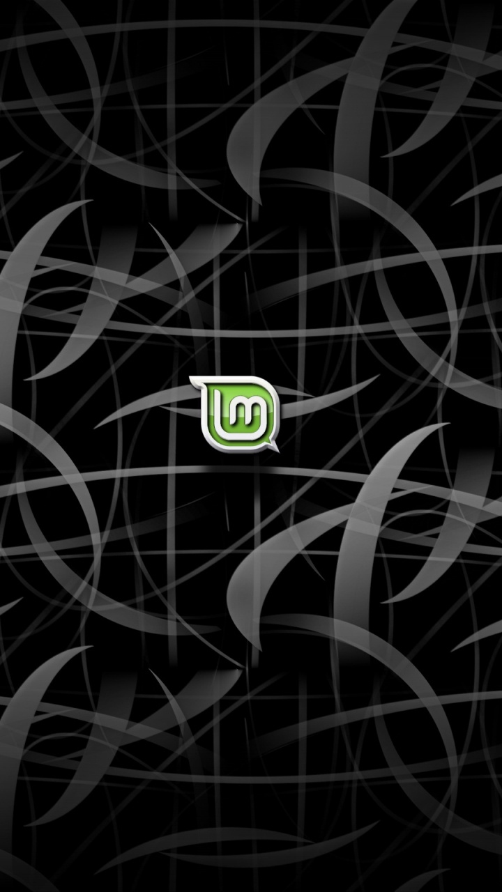 Обои linux, ubuntu, черный, узор, текст в разрешении 720x1280
