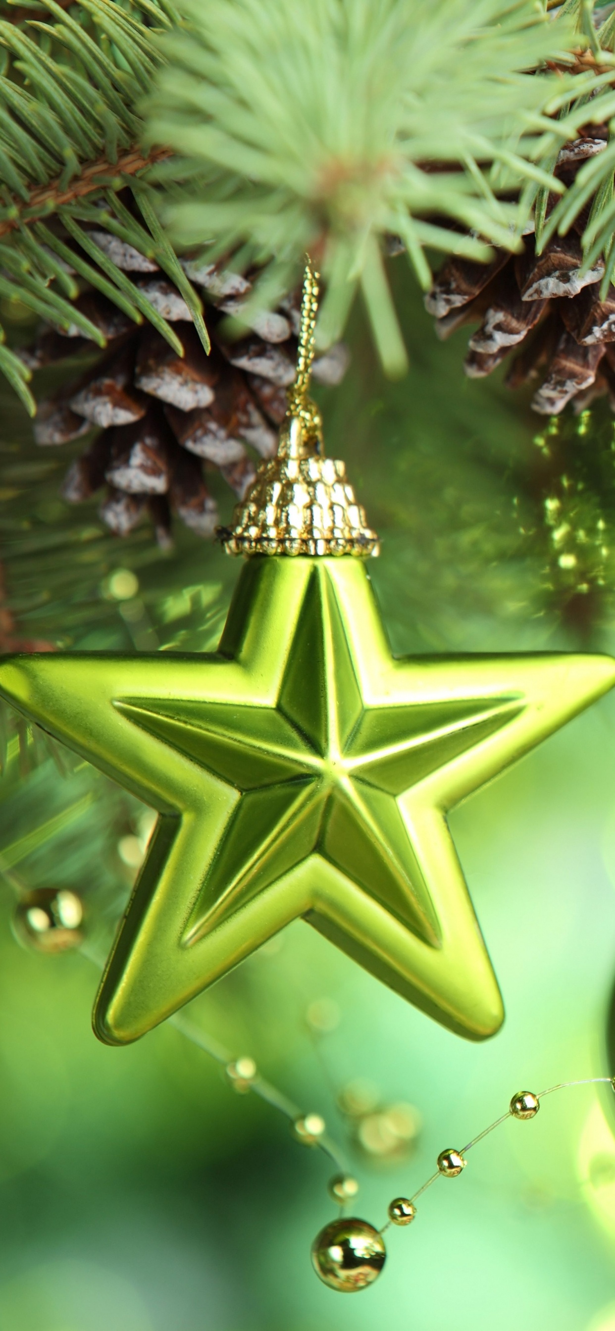 Обои Рождественский день, Рождественские украшения, рождественский орнамент, Новый год, Рождество в разрешении 1242x2688