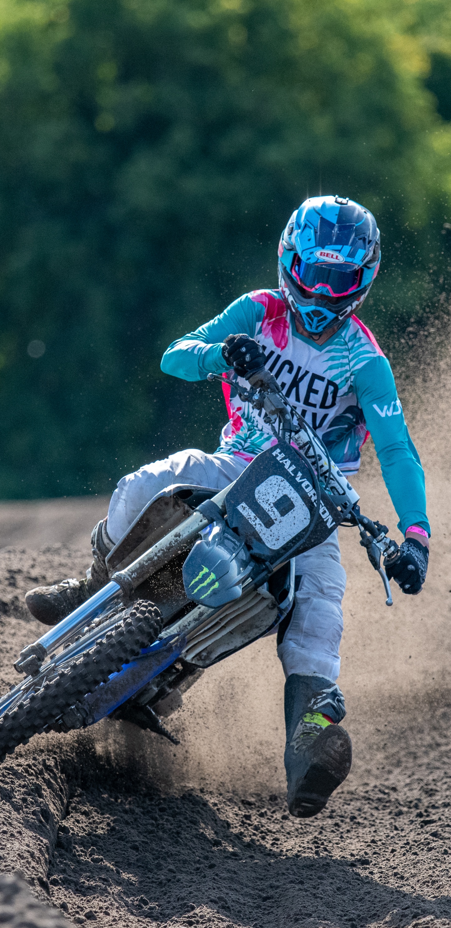 Обои Фристайл мотокросс, мотоцикл, КТМ, ралли Дакар, вне дорожные гонки в разрешении 1440x2960