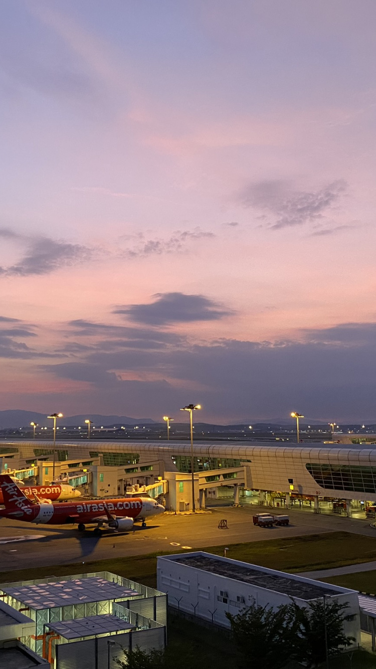 Обои облако, сумрак, городской район, город, вечер в разрешении 750x1334