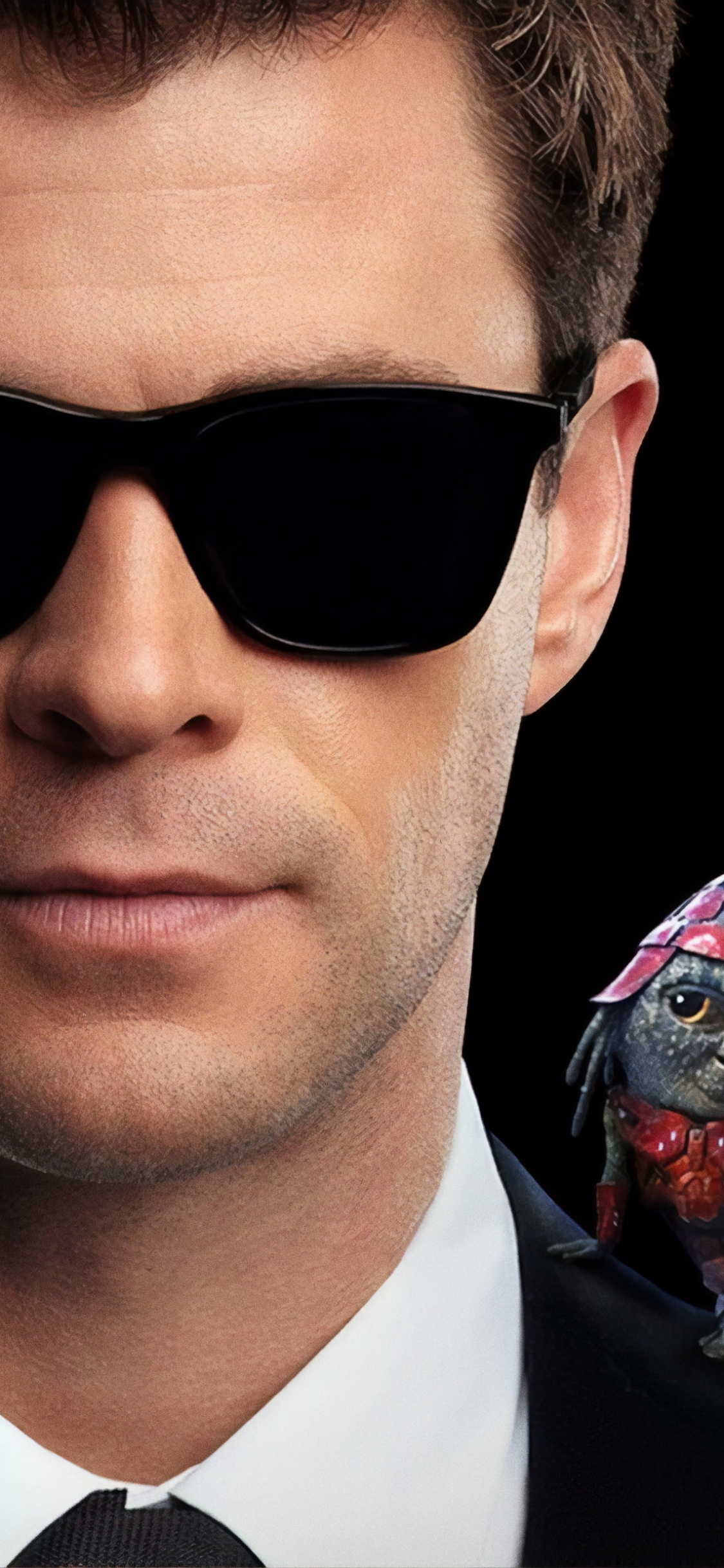 Обои Тесса Томпсон, человек в черном, вымышленный персонаж, люди в черном международных плакат, волосы на лице в разрешении 1125x2436