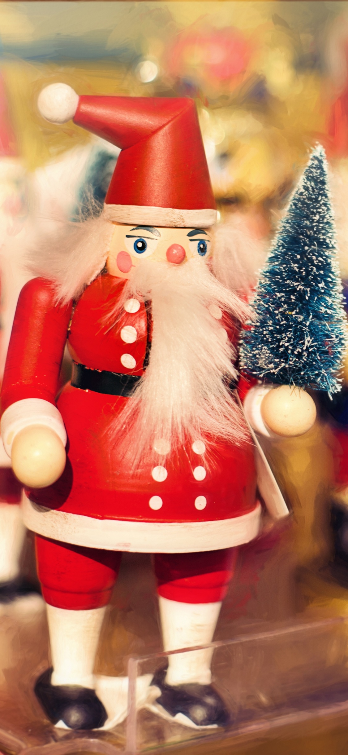Обои Щелкунчик кукла, Рождественский день, Санта-Клаус, Щелкунчик, игрушка в разрешении 1125x2436