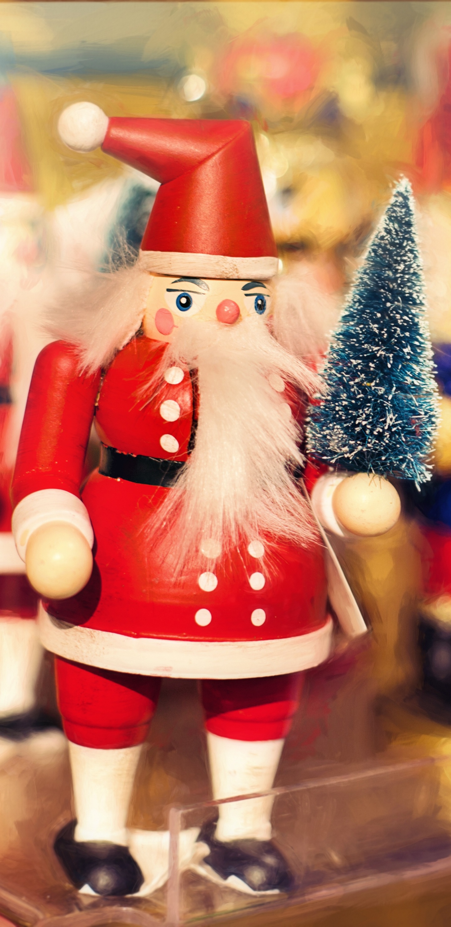 Обои Щелкунчик кукла, Рождественский день, Санта-Клаус, Щелкунчик, игрушка в разрешении 1440x2960