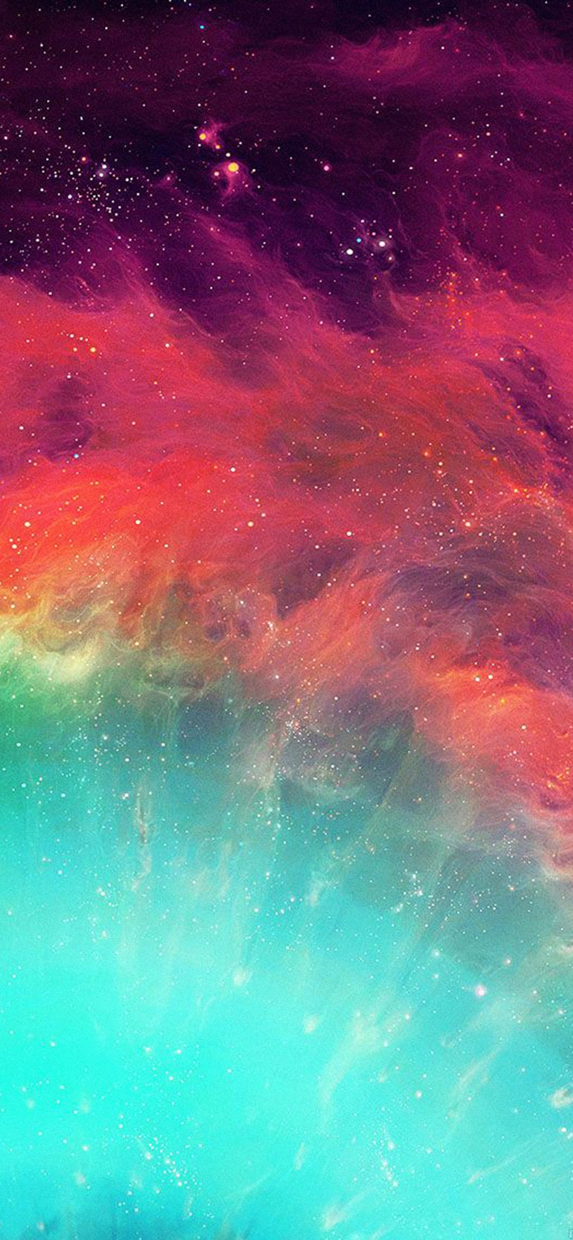 Обои туманность, розовый, Апельсин, атмосфера, космос в разрешении 1125x2436