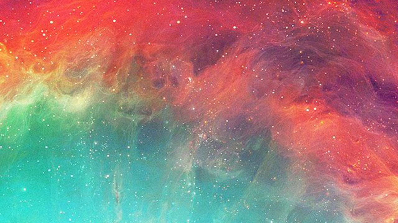 Обои туманность, розовый, Апельсин, атмосфера, космос в разрешении 1280x720