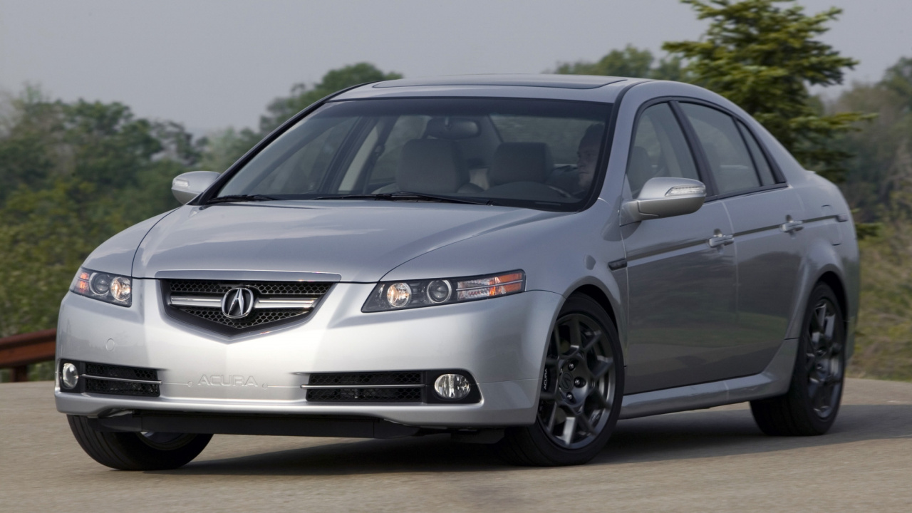 Обои акура, седан, акура ТЛ, автомобильные шины, вид спереди в разрешении 1280x720