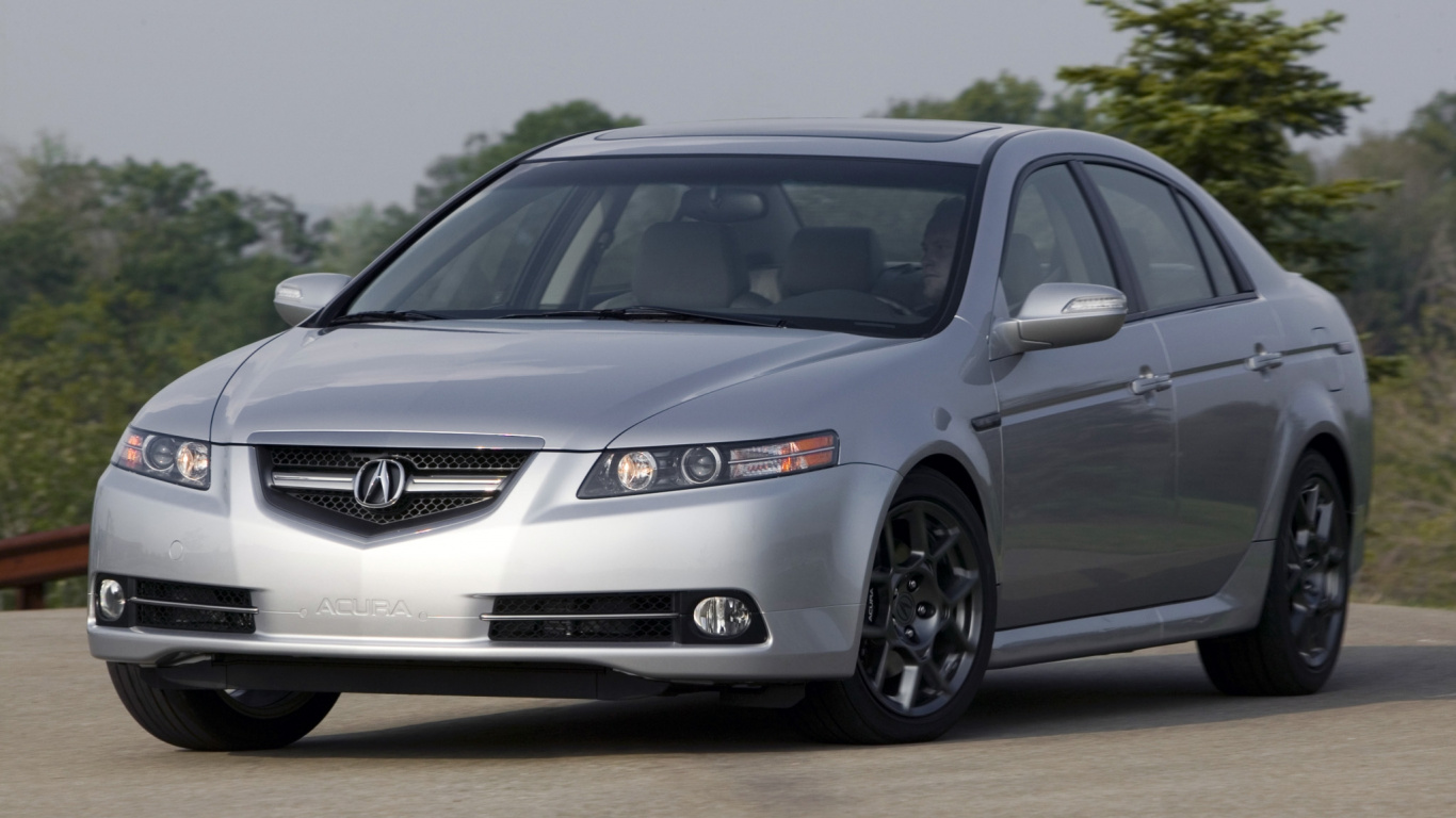 Обои акура, седан, акура ТЛ, автомобильные шины, вид спереди в разрешении 1366x768