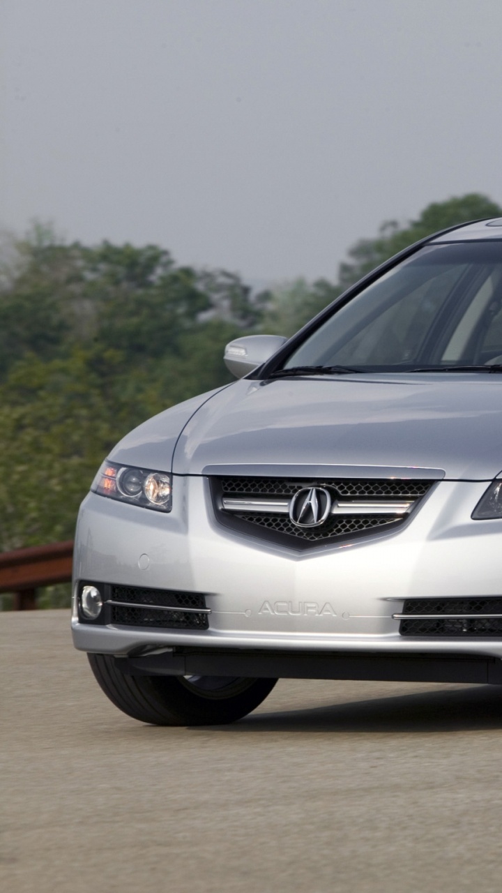 Обои акура, седан, акура ТЛ, автомобильные шины, вид спереди в разрешении 720x1280