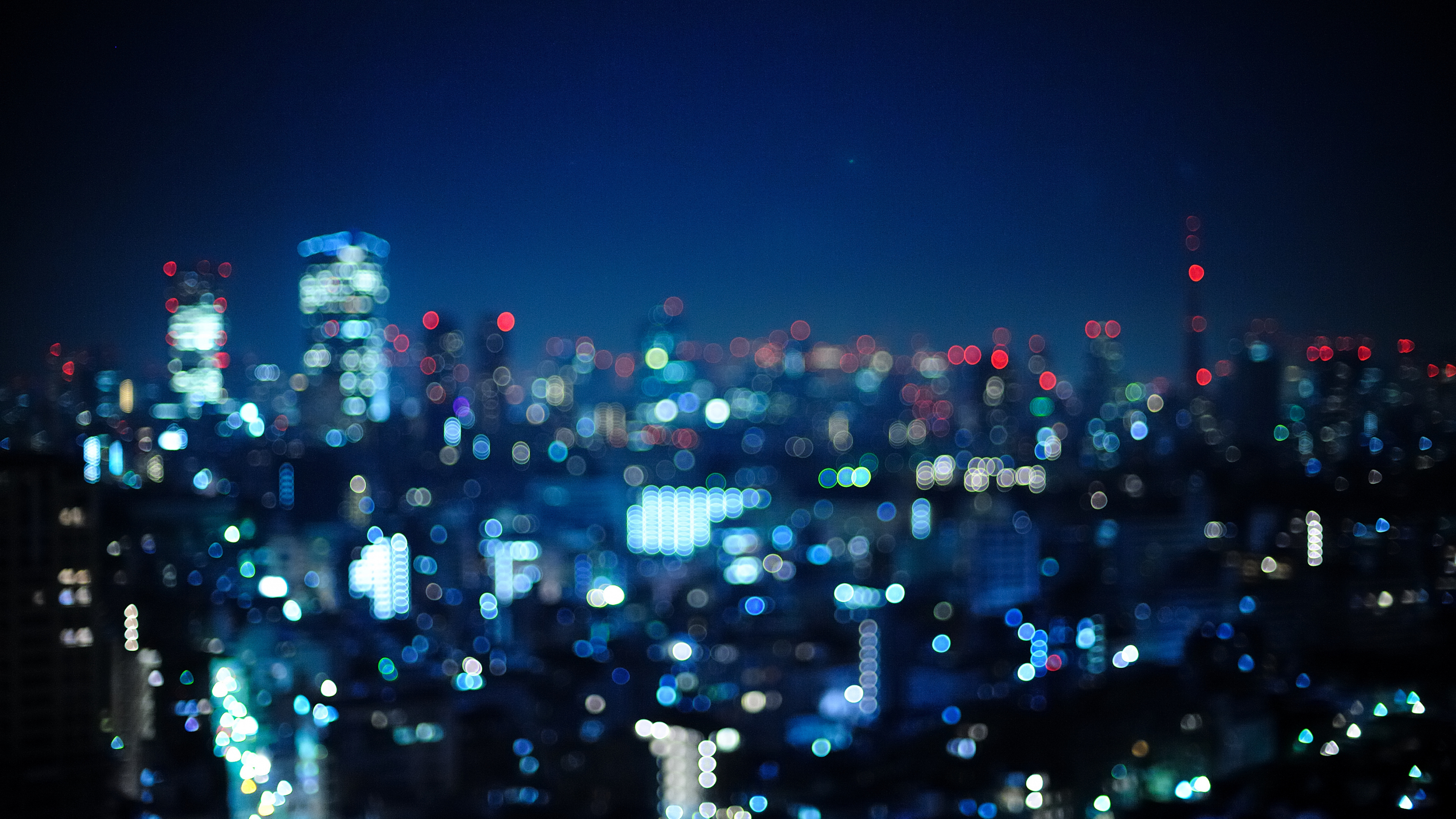 Обои Токио, город, ночь, городской пейзаж, метрополия в разрешении 3840x2160