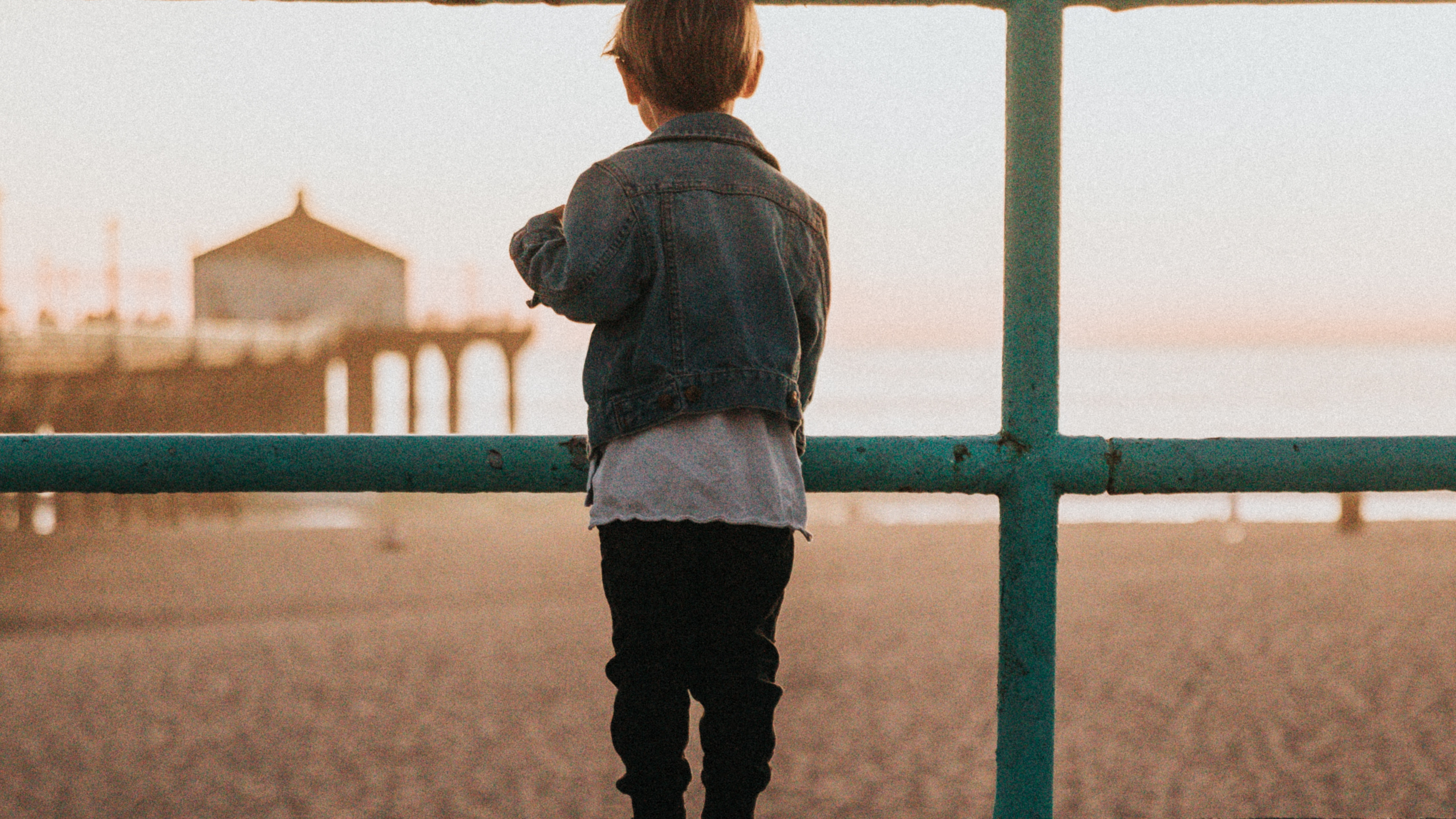 Обои небо, вода, океан, стояние, горизонт в разрешении 3840x2160