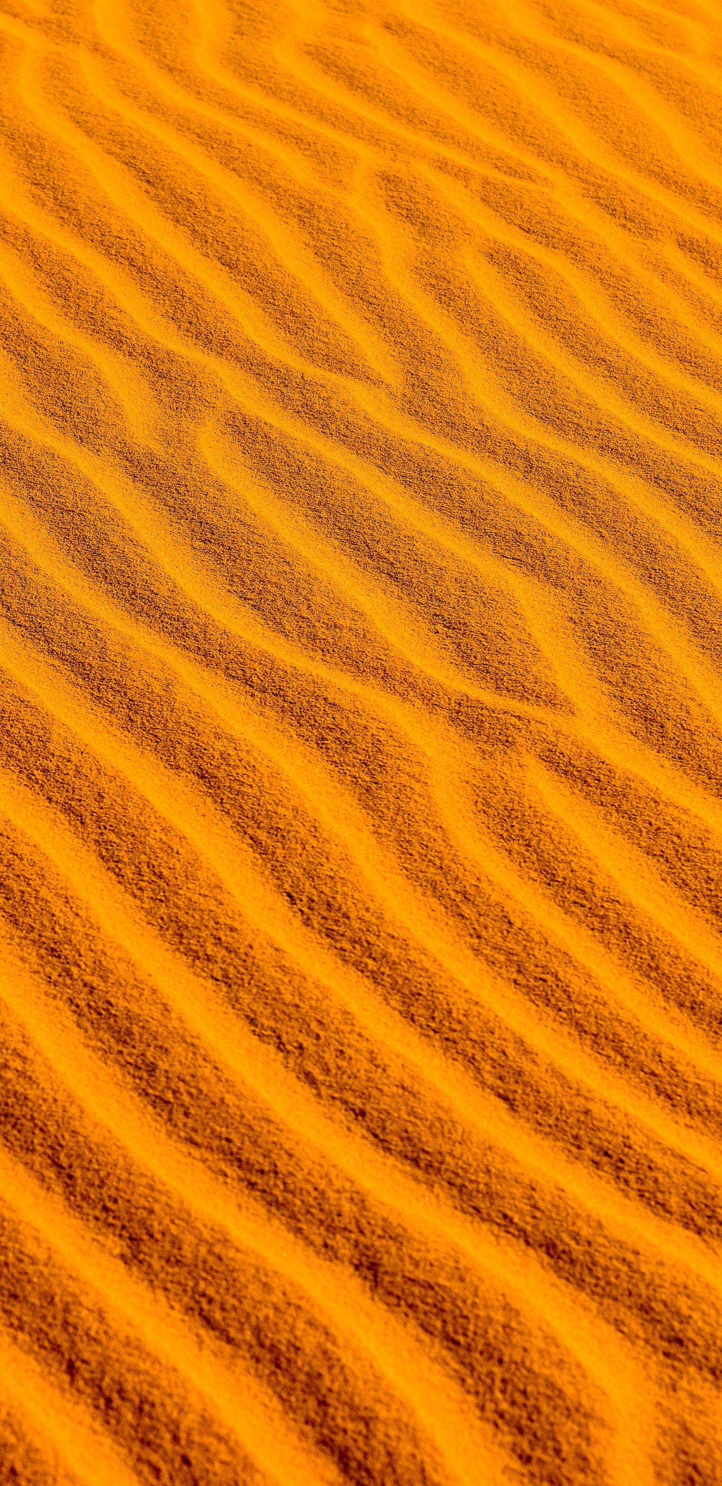 Обои пустыня, песок, Дюна, Апельсин, окружающая среда в разрешении 1440x2960