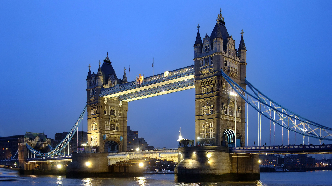 Обои тауэрский мост, лондонский Тауэр, лондонский мост, ориентир, мост в разрешении 1280x720