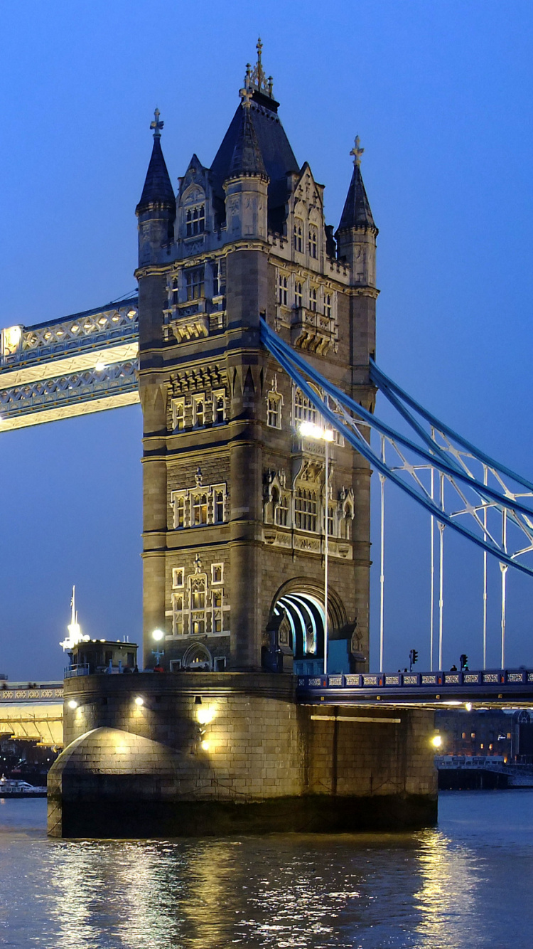 Обои тауэрский мост, лондонский Тауэр, лондонский мост, ориентир, мост в разрешении 750x1334