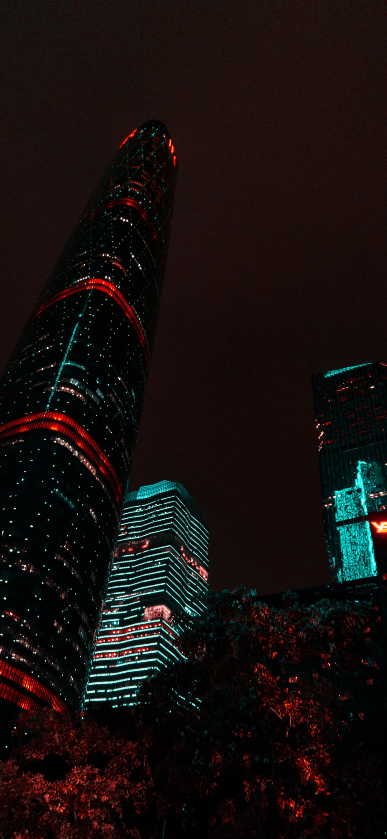 Обои здание, небоскреб, вышка, башня, городской пейзаж в разрешении 1242x2688