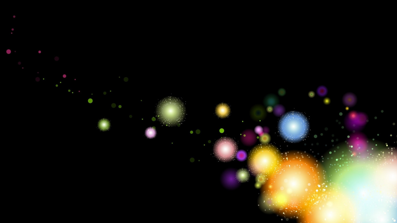 Обои круг, космос, ночь, тьма, полночь в разрешении 1366x768