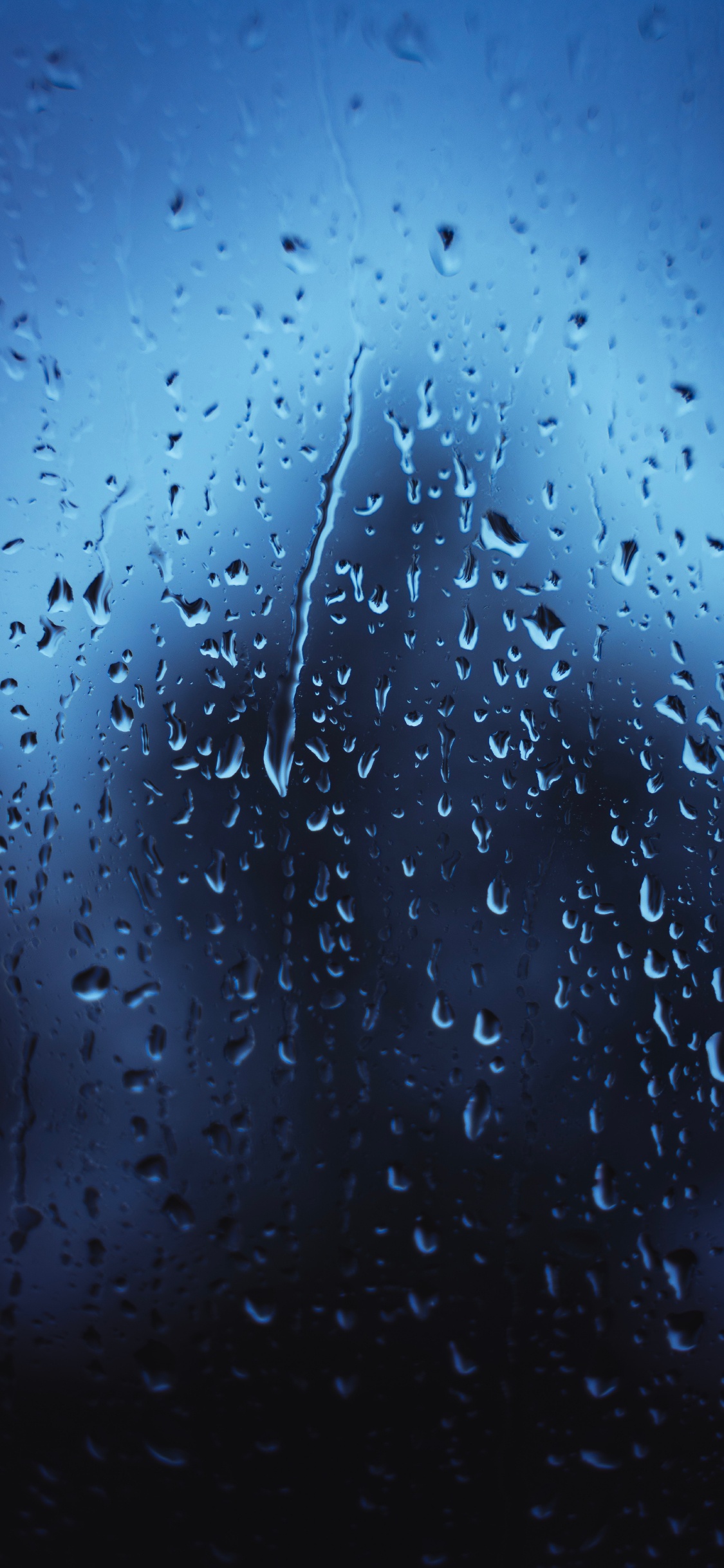 Обои синий, вода, падение, мелкий дождь, дождь в разрешении 1125x2436
