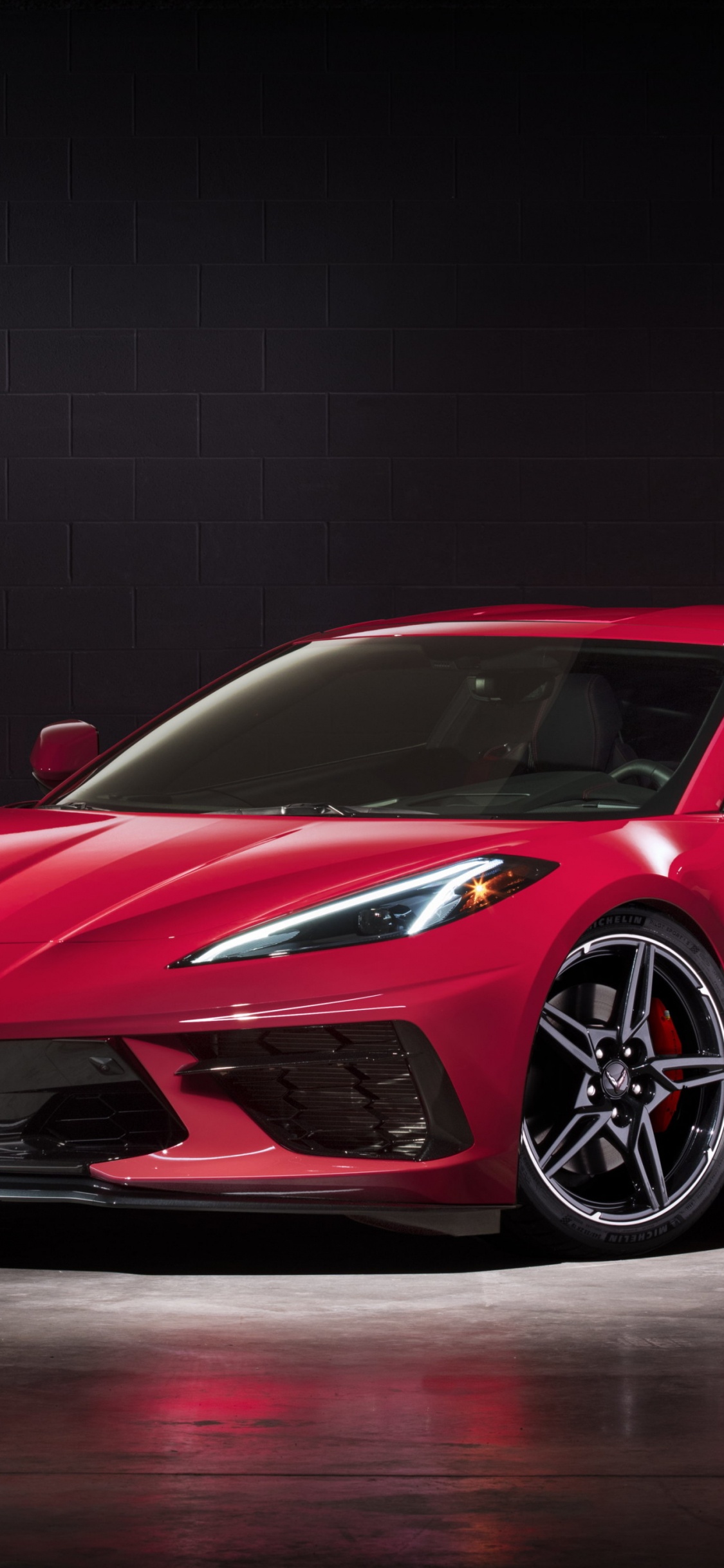 Обои Chevrolet Corvette 2021 года, Шевроле, спорткар, Дженерал Моторз, corvette stingray в разрешении 1125x2436