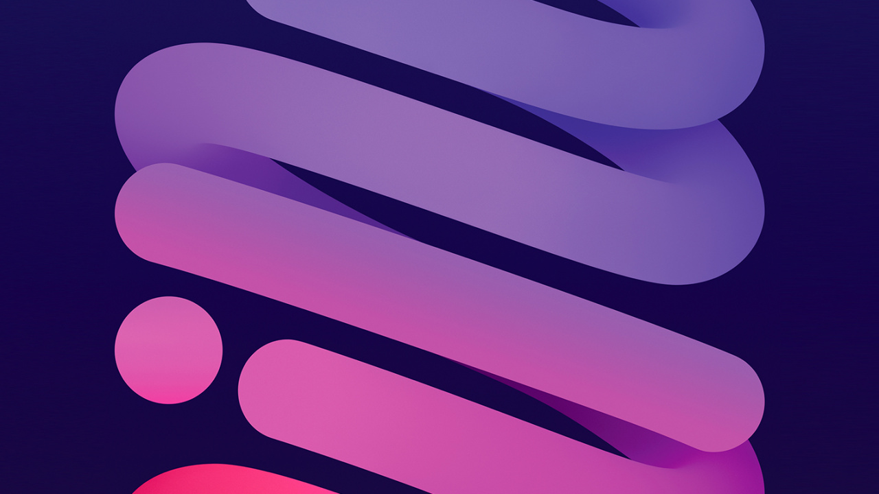 Обои iPad Mini Stock Wallpaper in 4K Resolution (Purple) – Light (for iPhone) в разрешении 1280x720