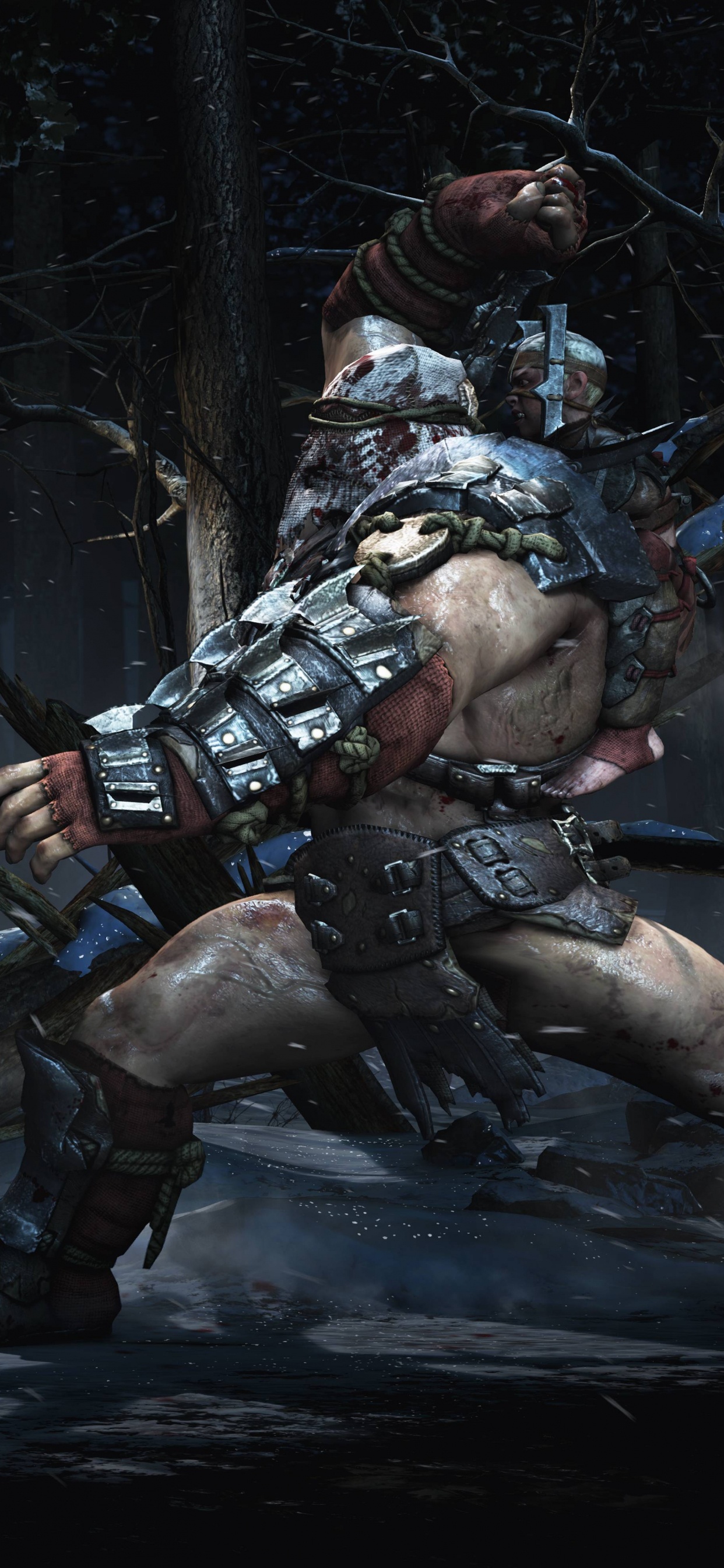 Обои mortal kombat x, компьютерная игра, темнота, игры, приключенческая игра в разрешении 1242x2688