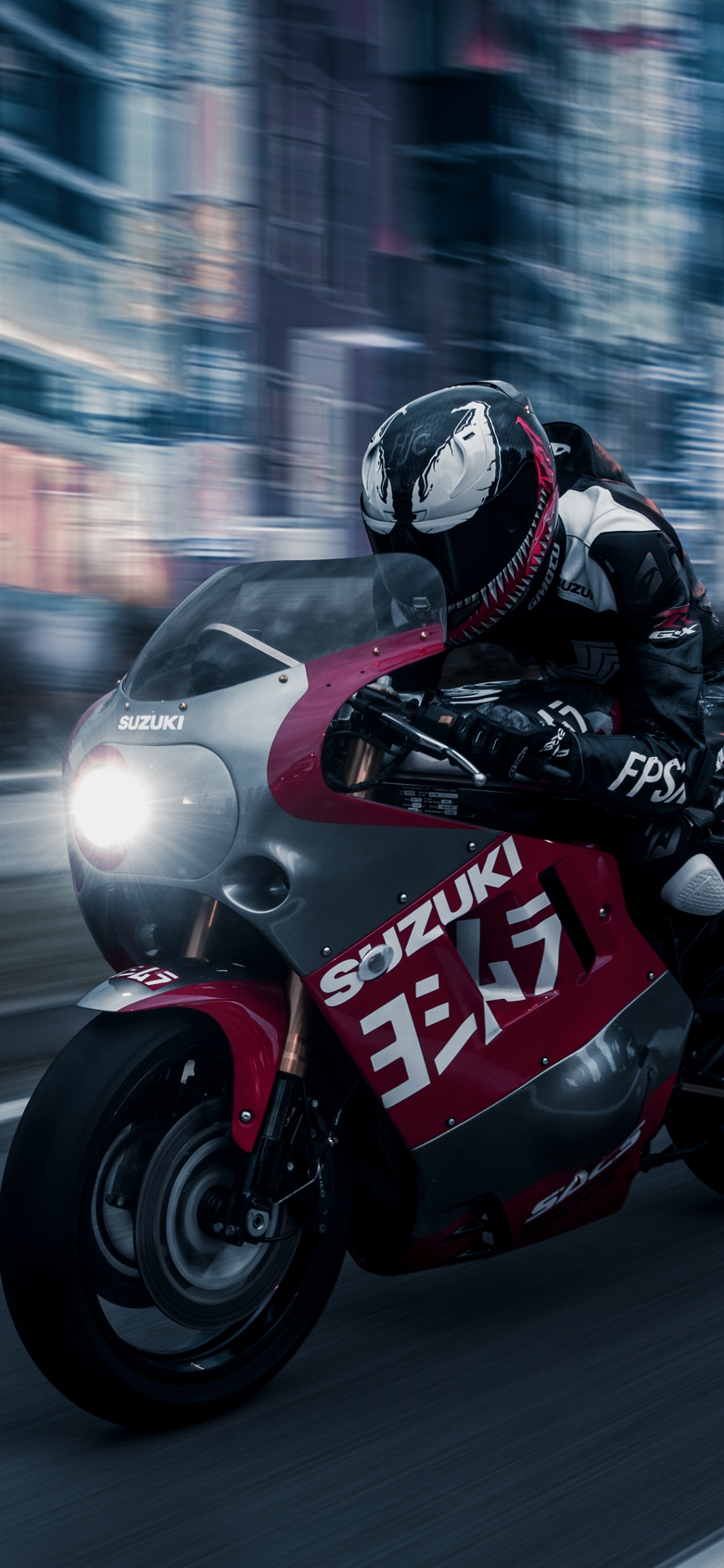 Обои suzuki, Судзуки системы GSX-r1100 компания-производитель, мотоцикл, красный цвет, мотоспорт в разрешении 1125x2436